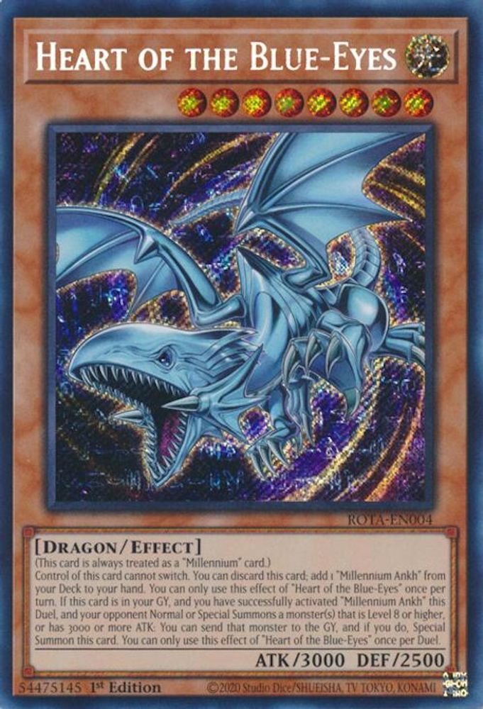 Heart of the Blue-Eyes - (ROTA-EN004) Secret Rare - 1st Edition