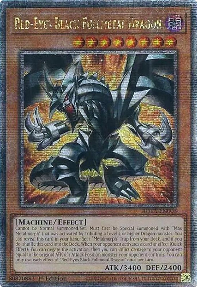 [QUARTER CENTURY RARE] Red-Eyes Black Fullmetal Dragon (Quarter Century Secret Rare) - (ROTA-EN005) - 1st Edition