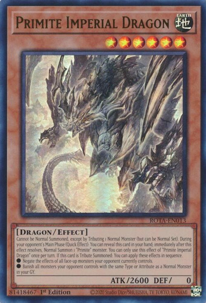 Primite Imperial Dragon - (ROTA-EN013) Ultra Rare - 1st Edition