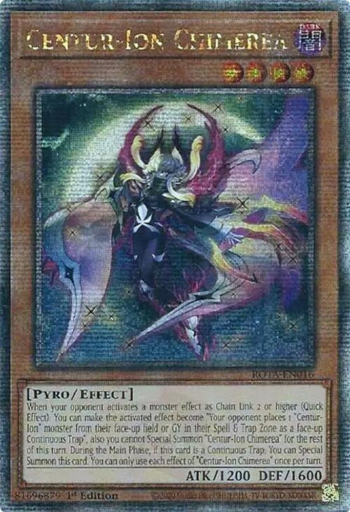 [QUARTER CENTURY RARE] Centur-Ion Chimerea (Quarter Century Secret Rare) - (ROTA-EN016) - 1st Edition