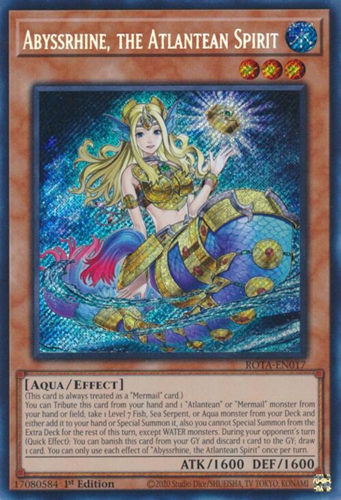 Abyssrhine, the Atlantean Spirit - (ROTA-EN017) Secret Rare - 1st Edition