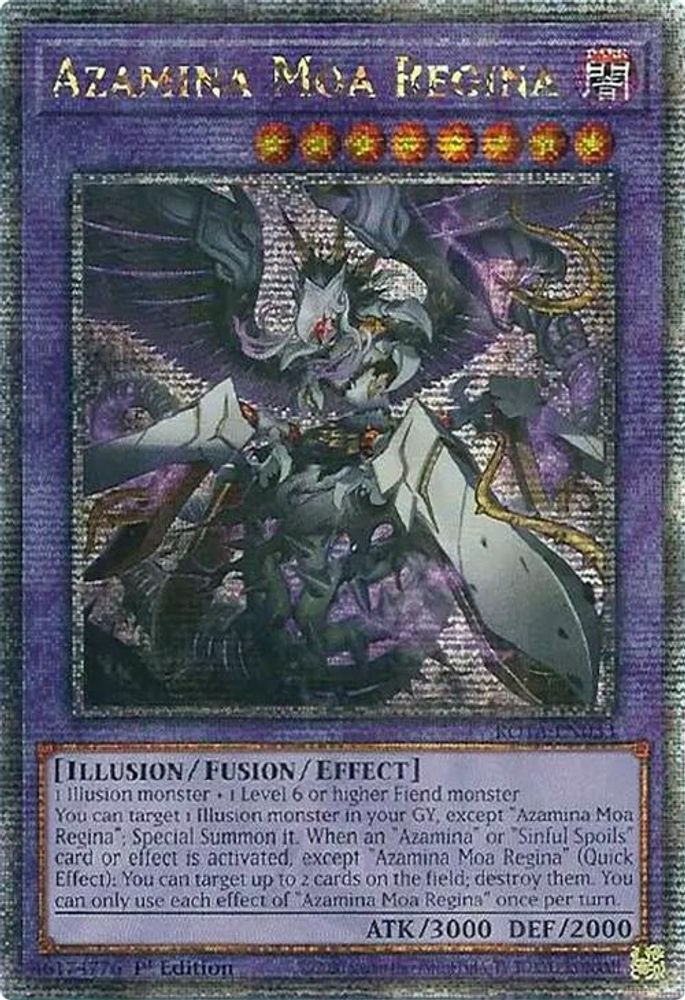 [QUARTER CENTURY RARE] Azamina Moa Regina (Quarter Century Secret Rare) - (ROTA-EN033) - 1st Edition