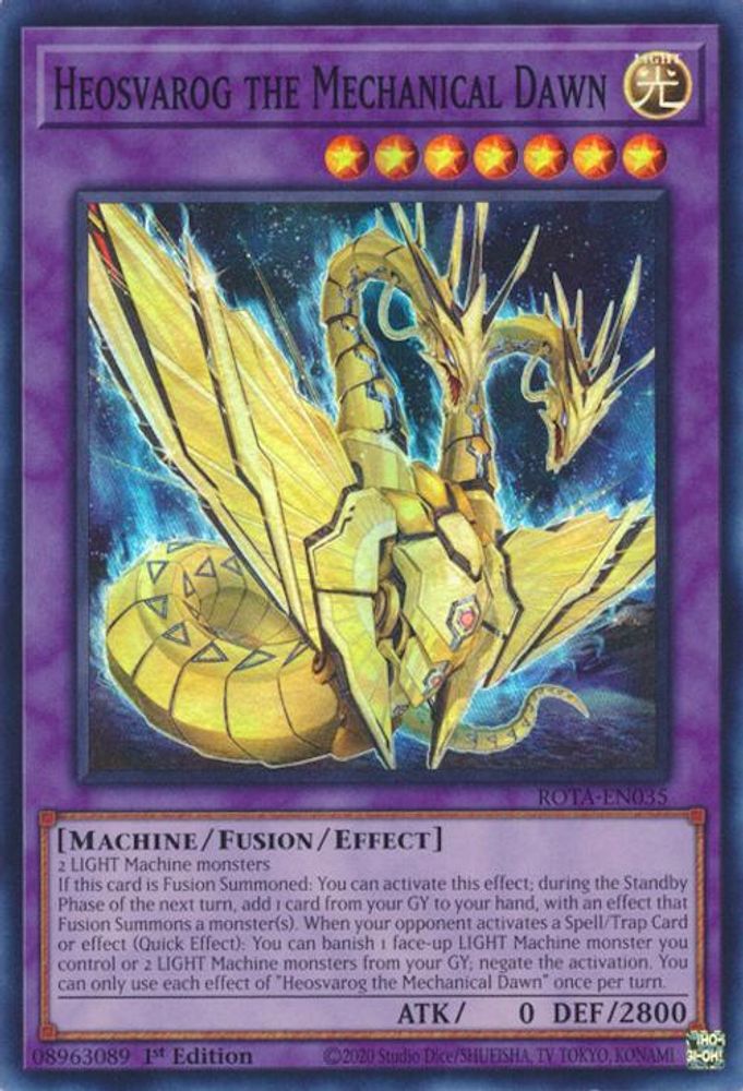 Heosvarog the Mechanical Dawn - (ROTA-EN035) Super Rare - 1st Edition