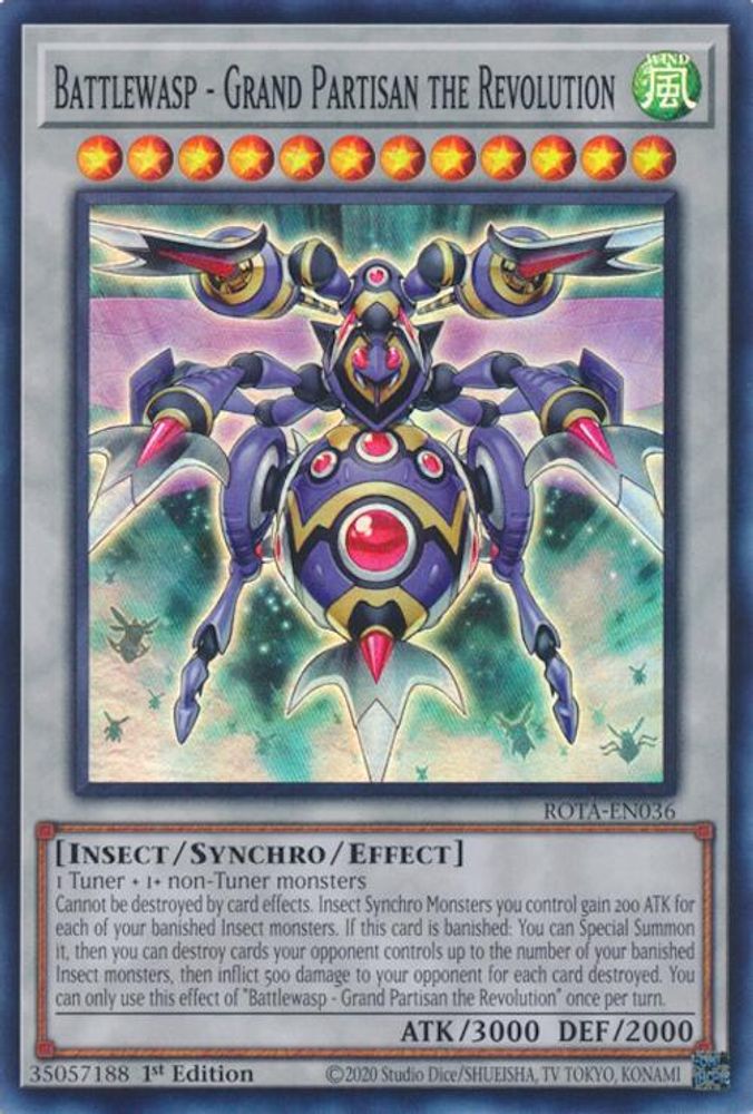 Battlewasp - Grand Partisan the Revolution - (ROTA-EN036) Super Rare - 1st Edition