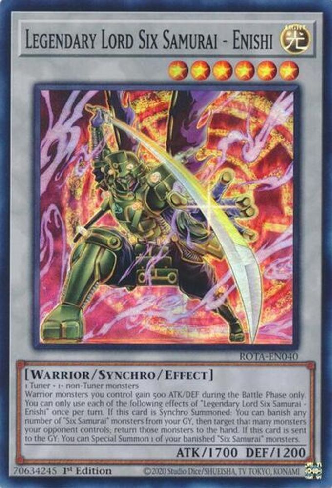 Legendary Lord Six Samurai - Enishi - (ROTA-EN040) Super Rare - 1st Edition