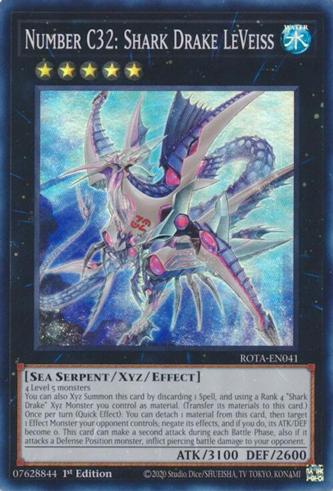 Number C32: Shark Drake LeVeiss - (ROTA-EN041) Super Rare - 1st Edition