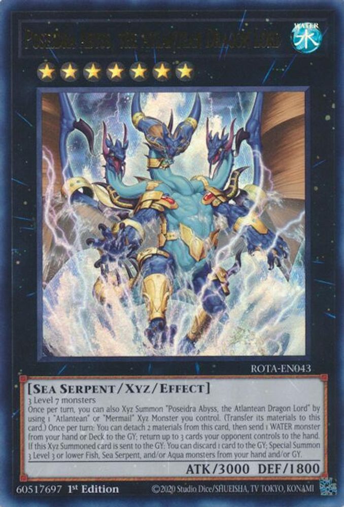 Poseidra Abyss, the Atlantean Dragon Lord - (ROTA-EN043) Ultra Rare - 1st Edition