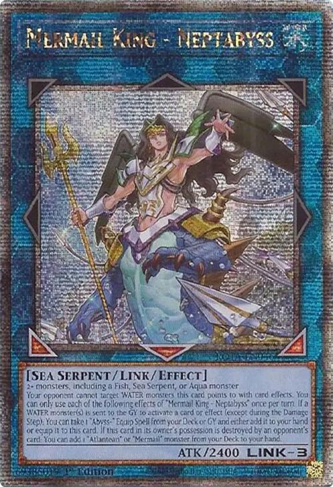 [QUARTER CENTURY RARE] Mermail King - Neptabyss (Quarter Century Secret Rare) - (ROTA-EN046) - 1st Edition