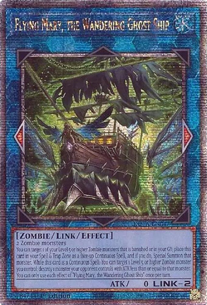[QUARTER CENTURY RARE] Flying Mary, the Wandering Ghost Ship (Quarter Century Secret Rare) - (ROTA-EN047) - 1st Edition