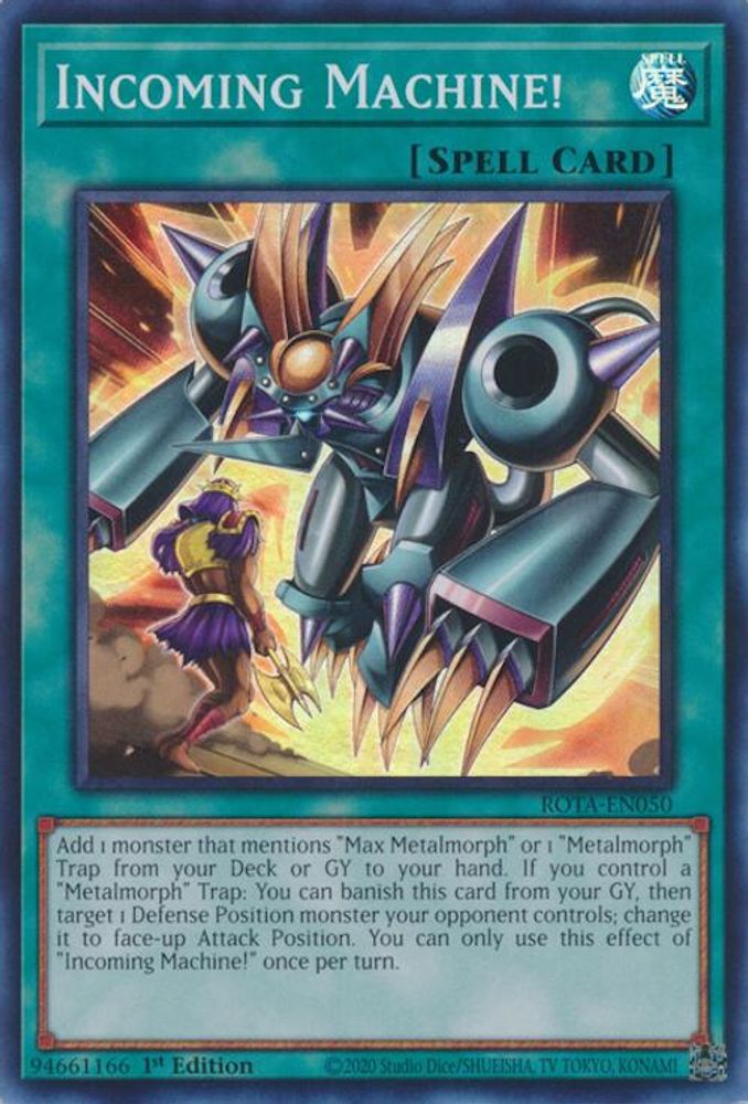 Incoming Machine! - (ROTA-EN050) Super Rare - 1st Edition