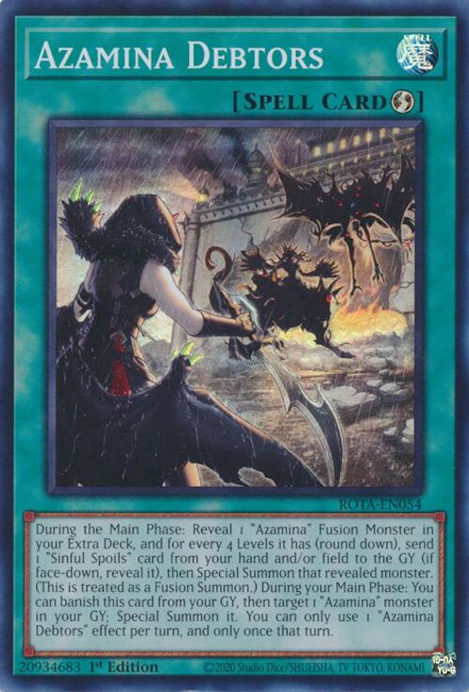 Azamina Debtors - (ROTA-EN054) Super Rare - 1st Edition