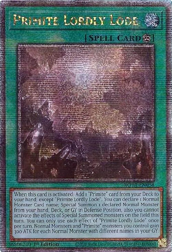 [QUARTER CENTURY RARE] Primite Lordly Lode - (ROTA-EN058) - 1st Edition