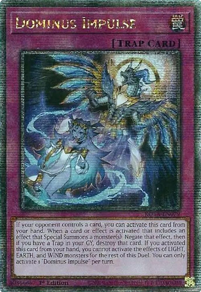[QUARTER CENTURY RARE] Dominus Impulse (Quarter Century Secret Rare) - (ROTA-EN079) - 1st Edition