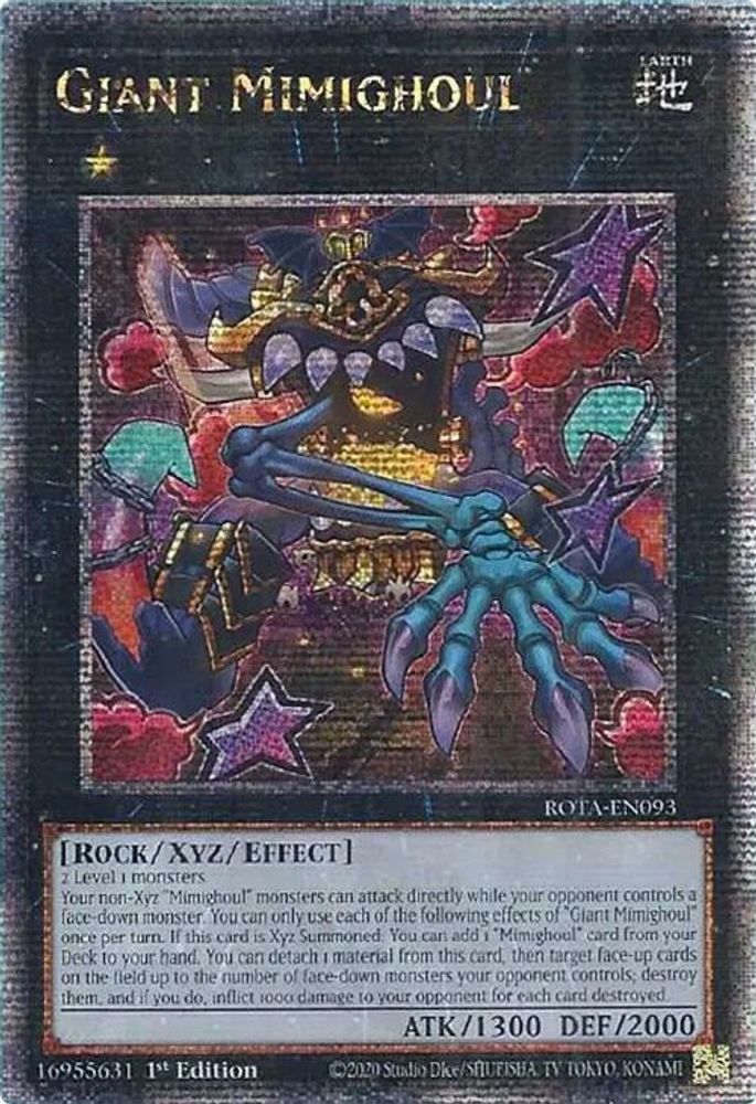 [QUARTER CENTURY RARE] Giant Mimighoul (Quarter Century Secret Rare) - (ROTA-EN093) - 1st Edition