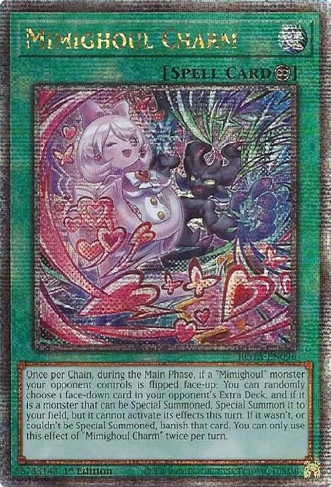 [QUARTER CENTURY RARE] Mimighoul Charm (Quarter Century Secret Rare) - (ROTA-EN096) - 1st Edition