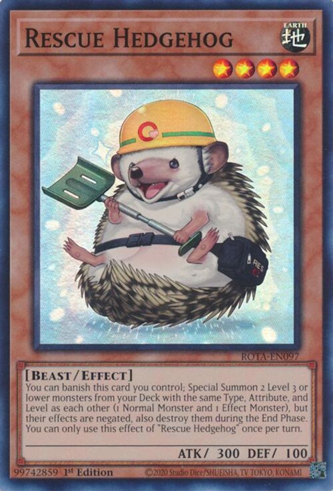 Rescue Hedgehog - (ROTA-EN097) Super Rare - 1st Edition