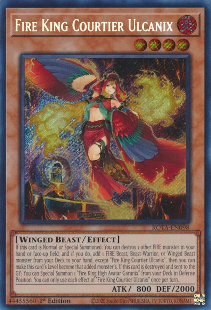 Fire King Courtier Ulcanix - (ROTA-EN098) Secret Rare - 1st Edition