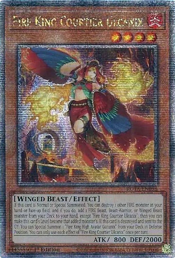 [QUARTER CENTURY RARE] Fire King Courtier Ulcanix (Quarter Century Secret Rare) - (ROTA-EN098) - 1st Edition