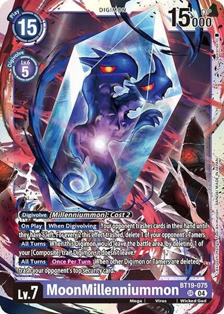 MoonMillenniummon (BT19-075) Super Rare - Digimon Release Special Booster 2.0