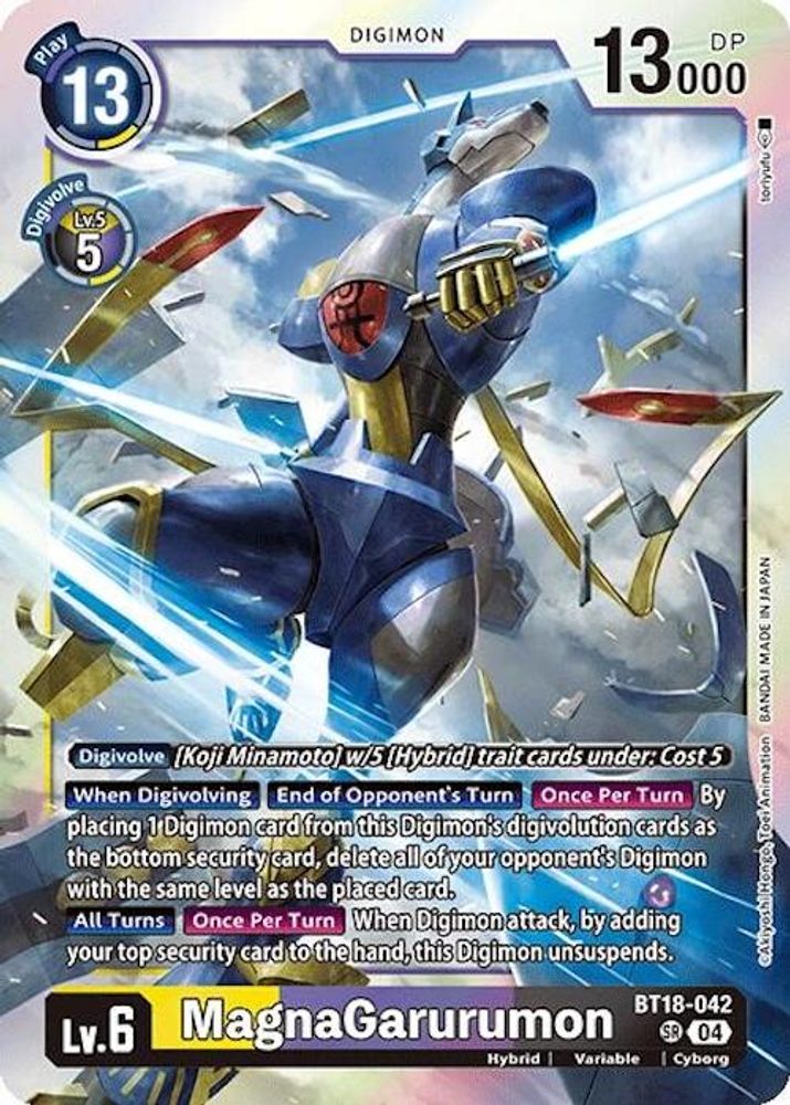 MagnaGarurumon (BT18-042) Super Rare - Digimon Release Special Booster 2.0