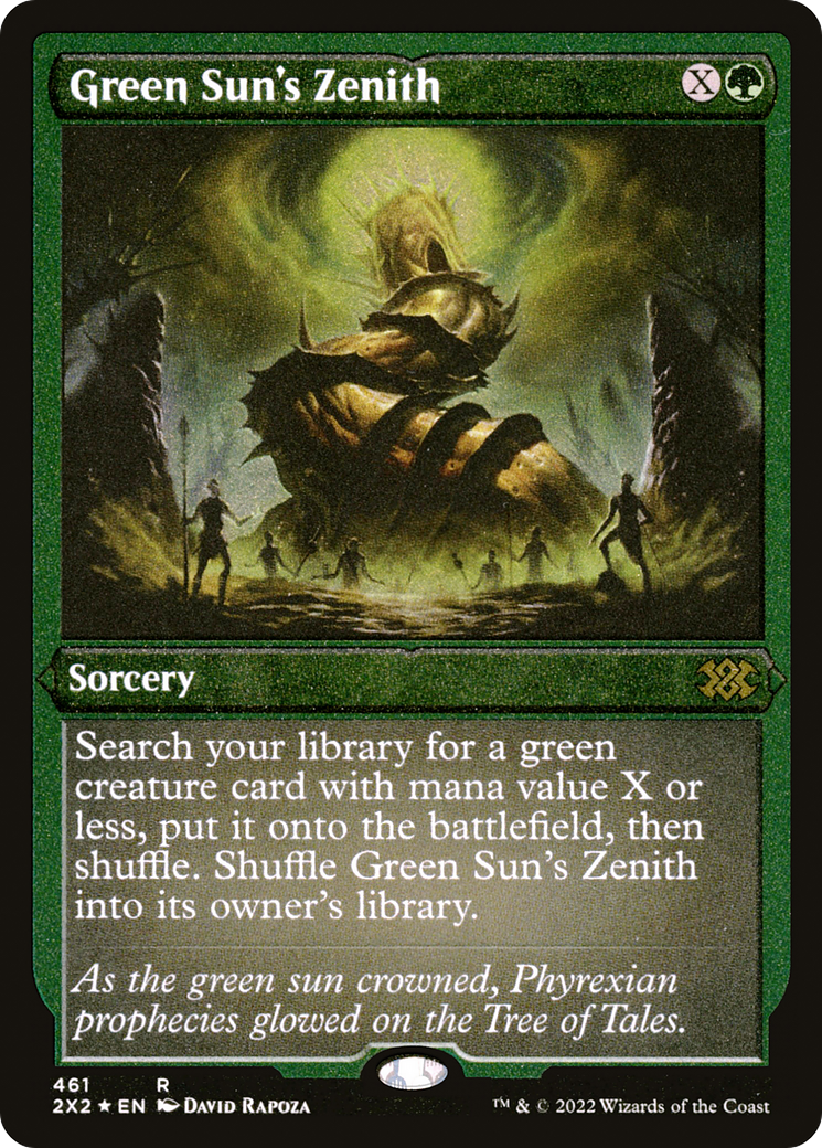 [ EF ] [FOIL] Green Sun's Zenith (Foil Etched) #461 - RARE 2X2 - Double Masters 2022
