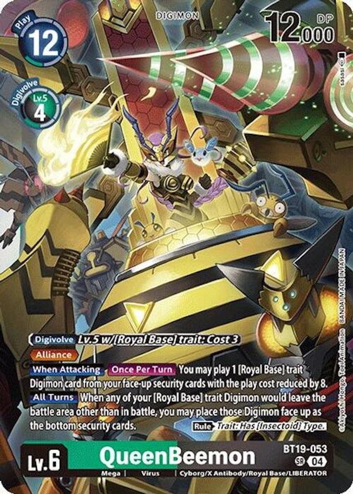 QueenBeemon (BT19-053) Super Rare - Digimon Release Special Booster 2.0