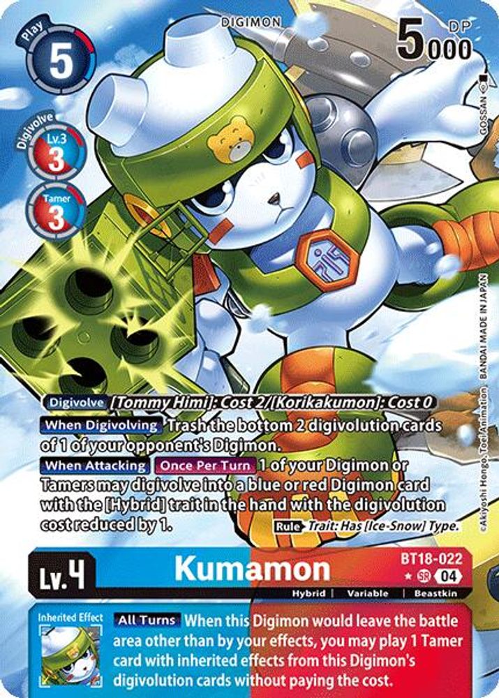 Kumamon (Alternate Art) (BT18-022) SR★ - Digimon Release Special Booster 2.0