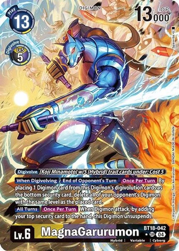 MagnaGarurumon (Alternate Art) (BT18-042) SR★ - Digimon Release Special Booster 2.0
