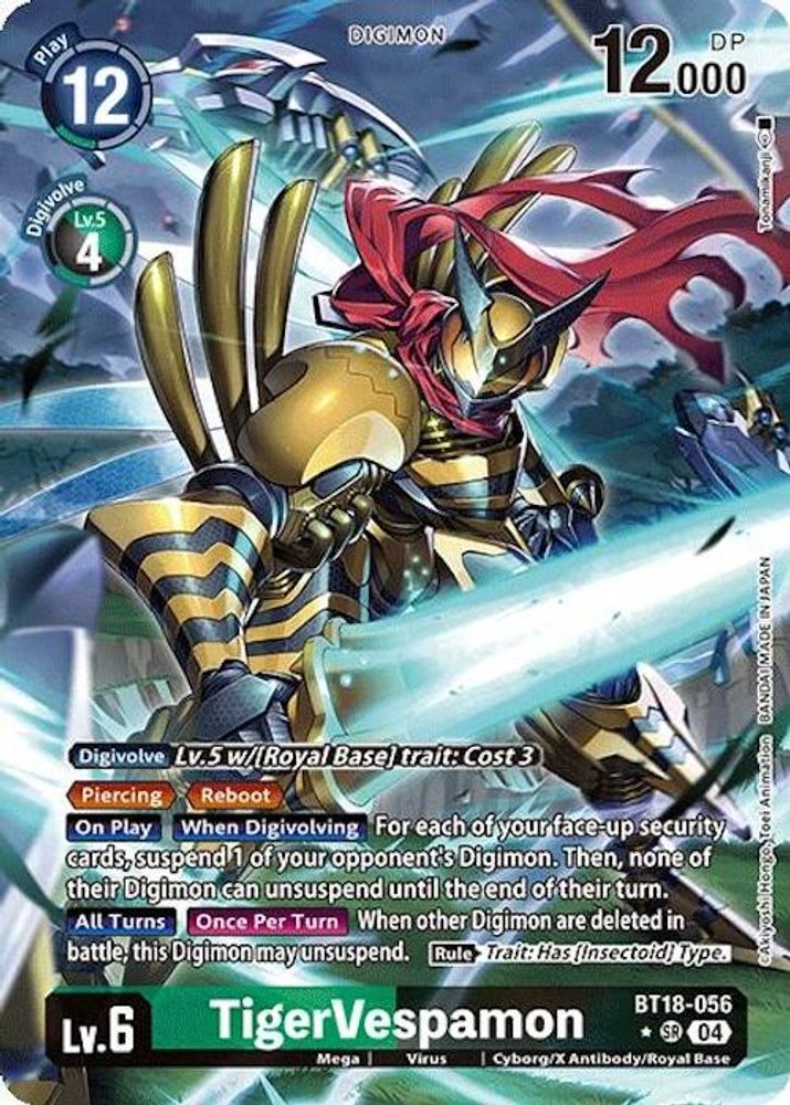 TigerVespamon (Alternate Art) (BT18-056) SR★ - Digimon Release Special Booster 2.0