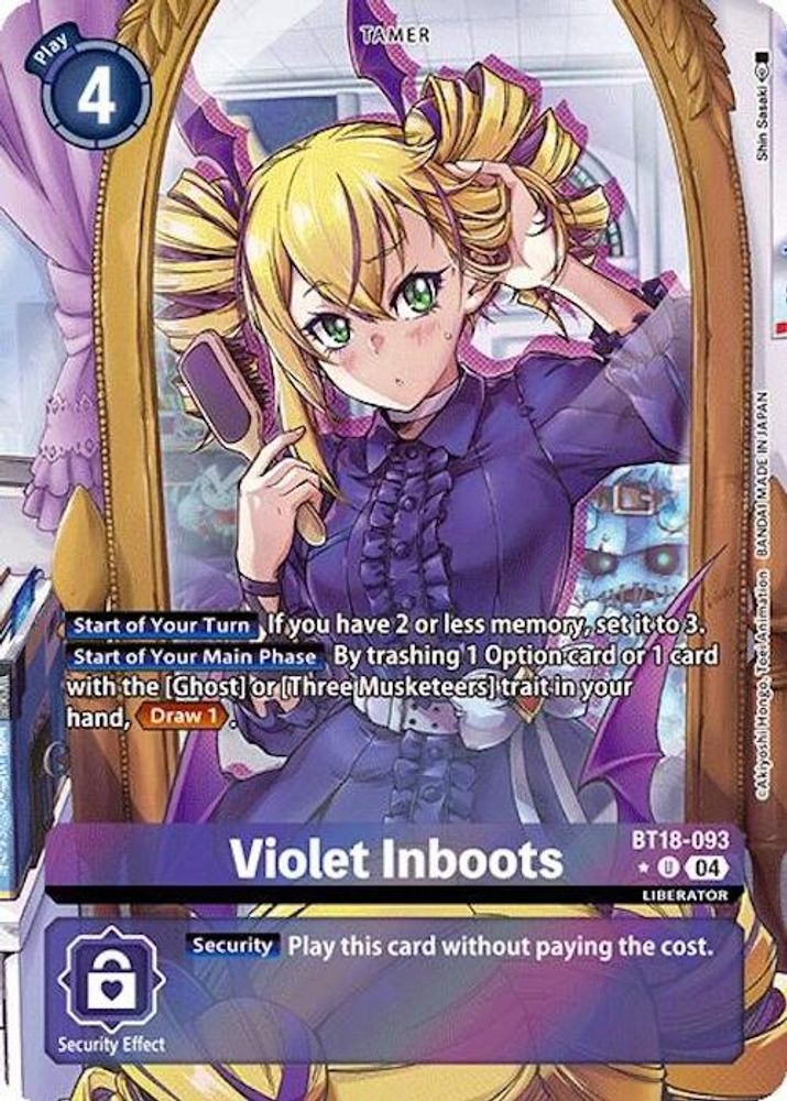 Violet Inboots - BT18-093 (Alternate Art) (BT18-093) U★ - Digimon Release Special Booster 2.0