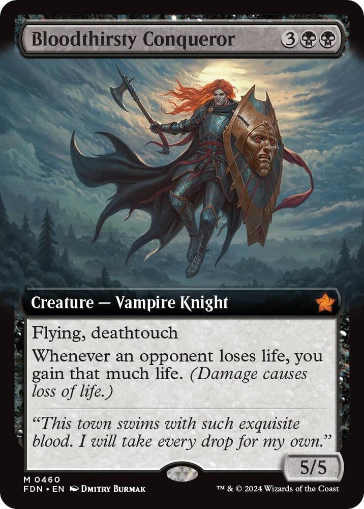 FOIL EXTENDED ART Bloodthirsty Conqueror - #460 Mythic Foundations