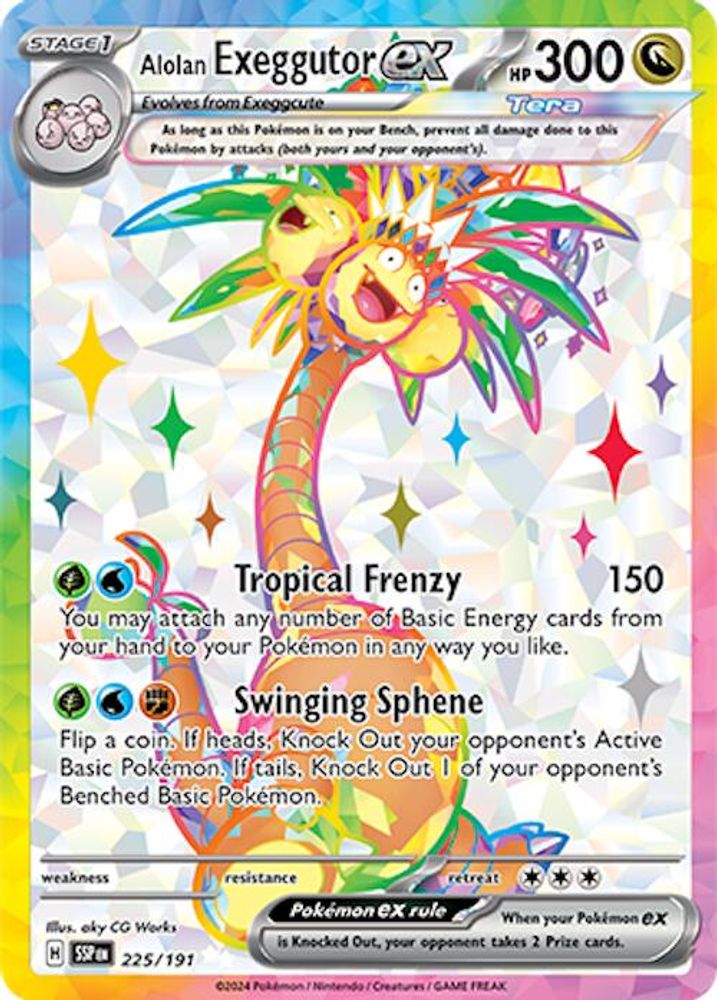 Alolan Exeggutor ex - [  225/191 ] - Ultra Rare - Pokemon SV08 Surging Sparks