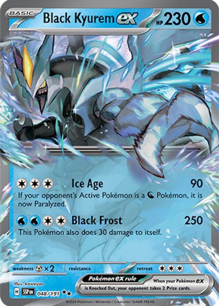 Black Kyurem ex - [  048/191 ] - Double Rare - Pokemon SV08 Surging Sparks