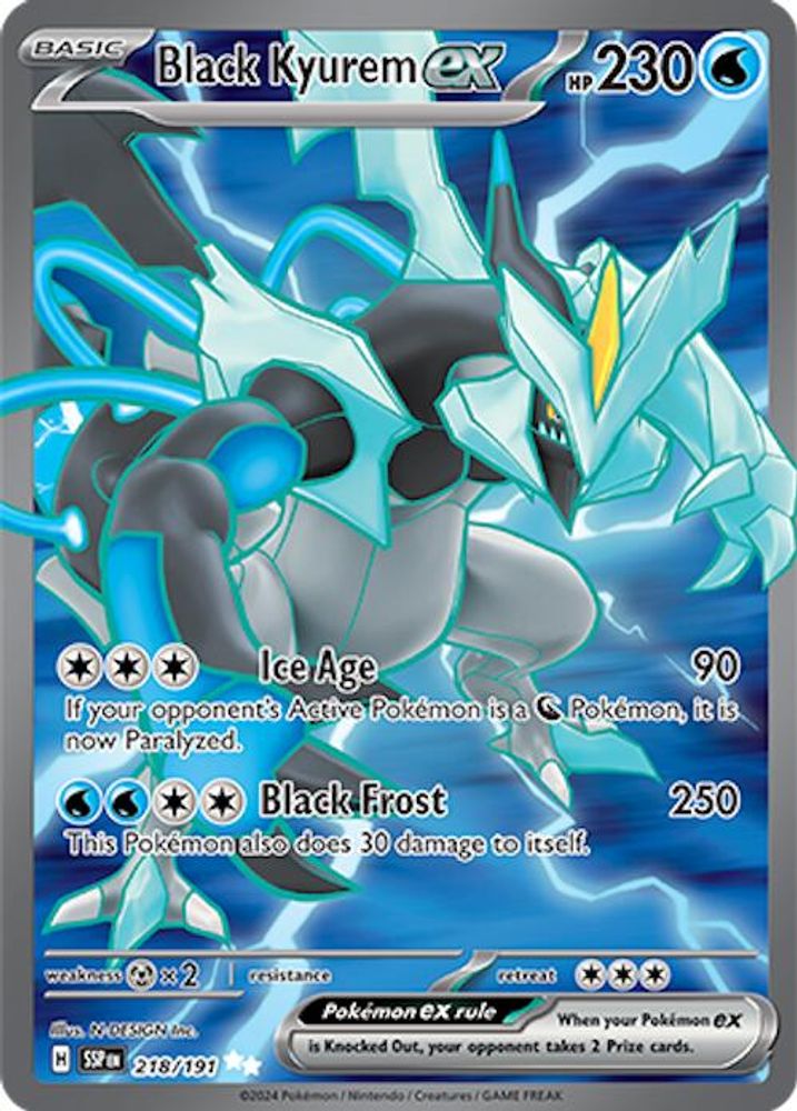 Black Kyurem ex - [  218/191 ] - Ultra Rare - Pokemon SV08 Surging Sparks