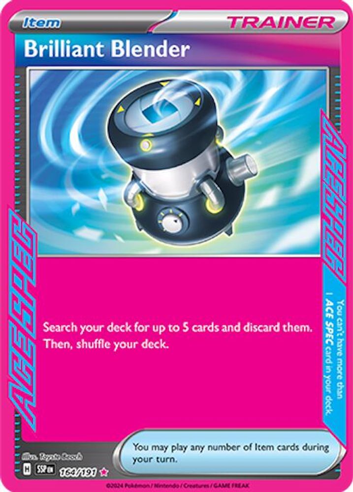 Brilliant Blender - [  164/191 ] - ACE SPEC Rare - Pokemon SV08 Surging Sparks