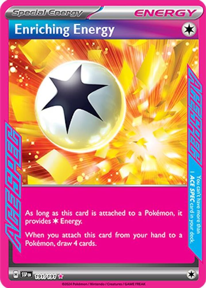 Enriching Energy - [  191/191 ] - ACE SPEC Rare - Pokemon SV08 Surging Sparks