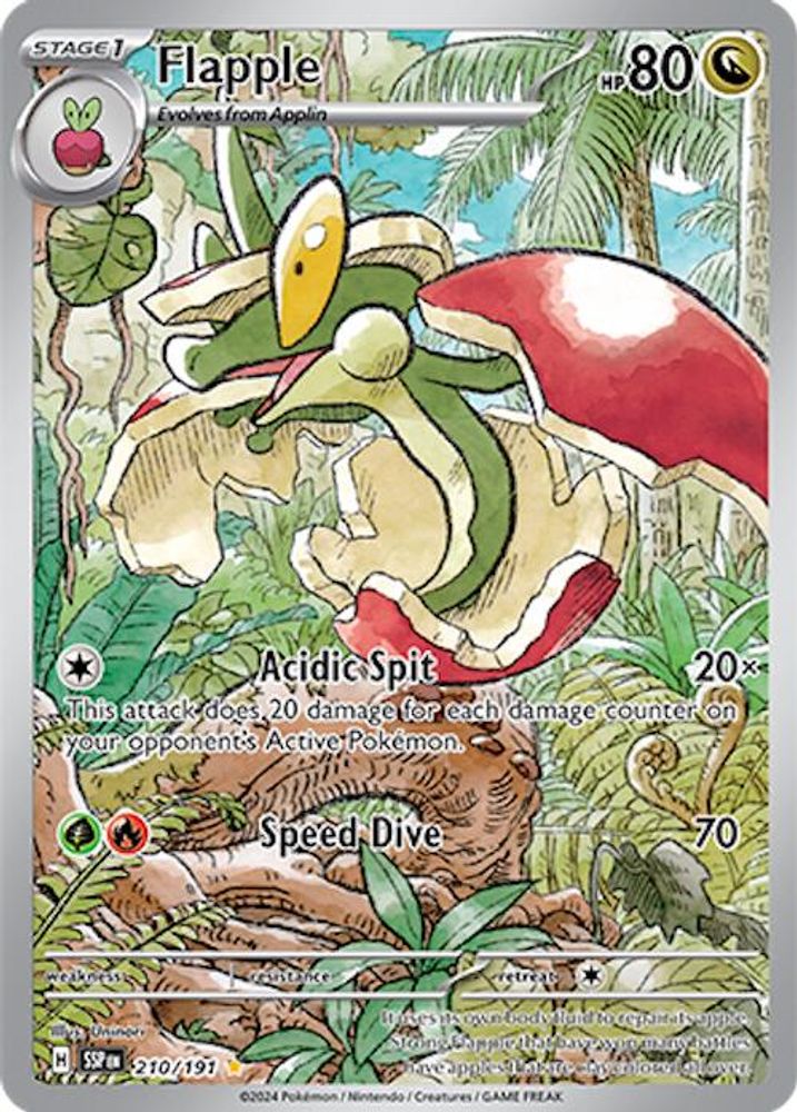 Flapple - [  210/191 ] - Illustration Rare - Pokemon SV08 Surging Sparks