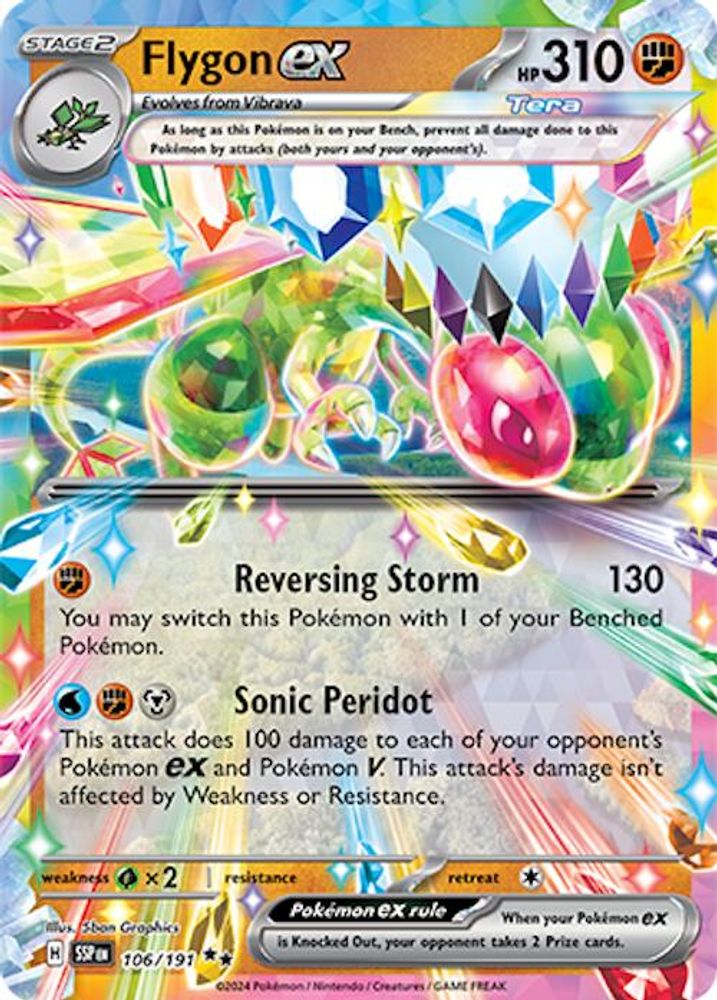 Flygon ex - [  106/191 ] - Double Rare - Pokemon SV08 Surging Sparks