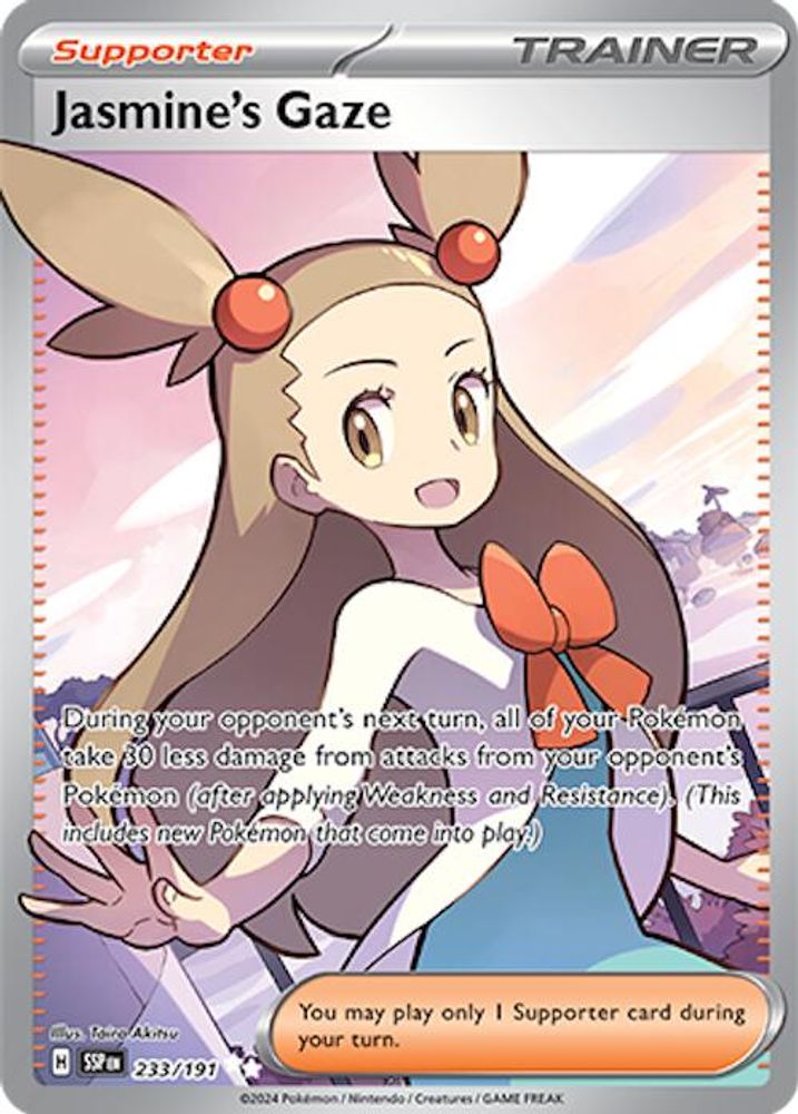 Jasmine's Gaze - [  233/191 ] - Ultra Rare - Pokemon SV08 Surging Sparks