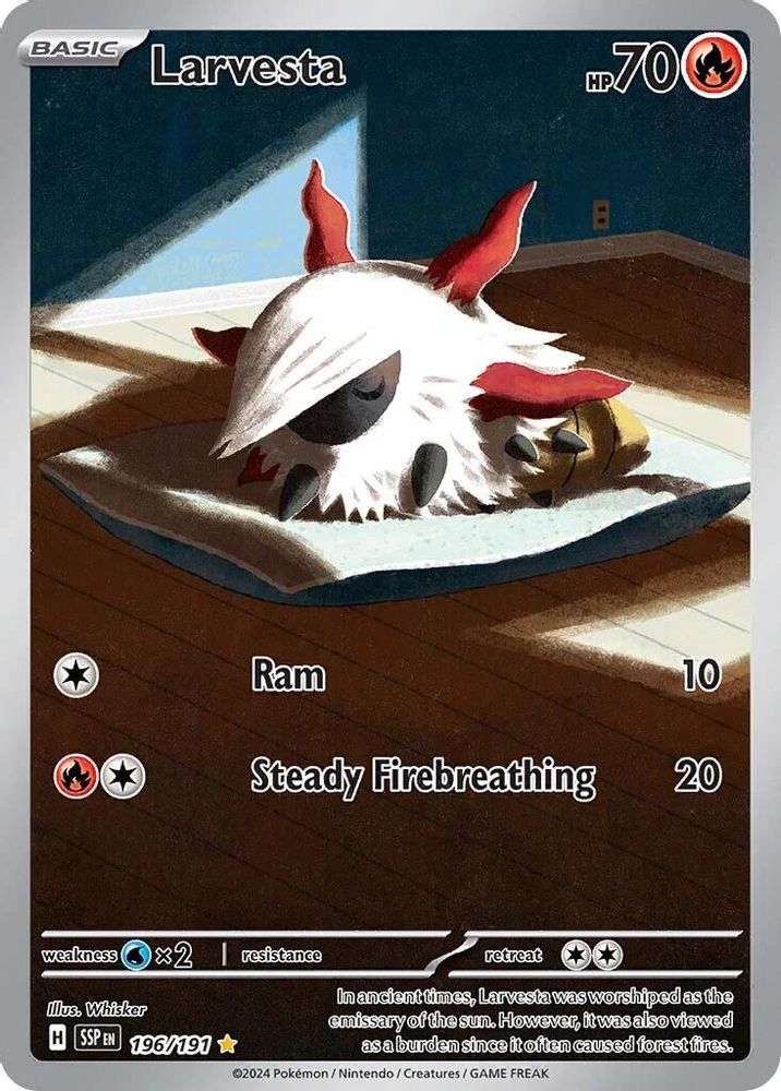 Larvesta - [  196/191 ] - Illustration Rare - Pokemon SV08 Surging Sparks