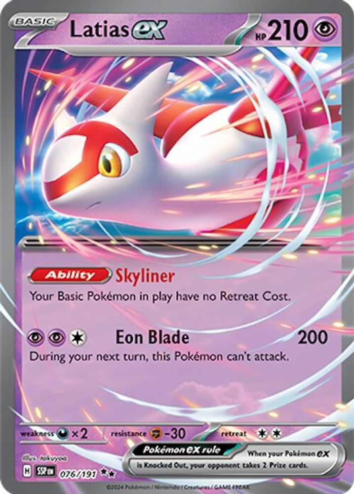 Latias ex - [  076/191 ] - Double Rare - Pokemon SV08 Surging Sparks