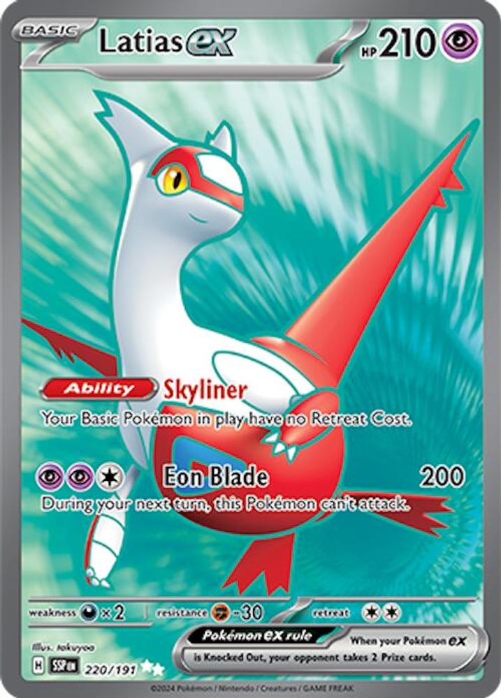 Latias ex - [  220/191 ] - Ultra Rare - Pokemon SV08 Surging Sparks
