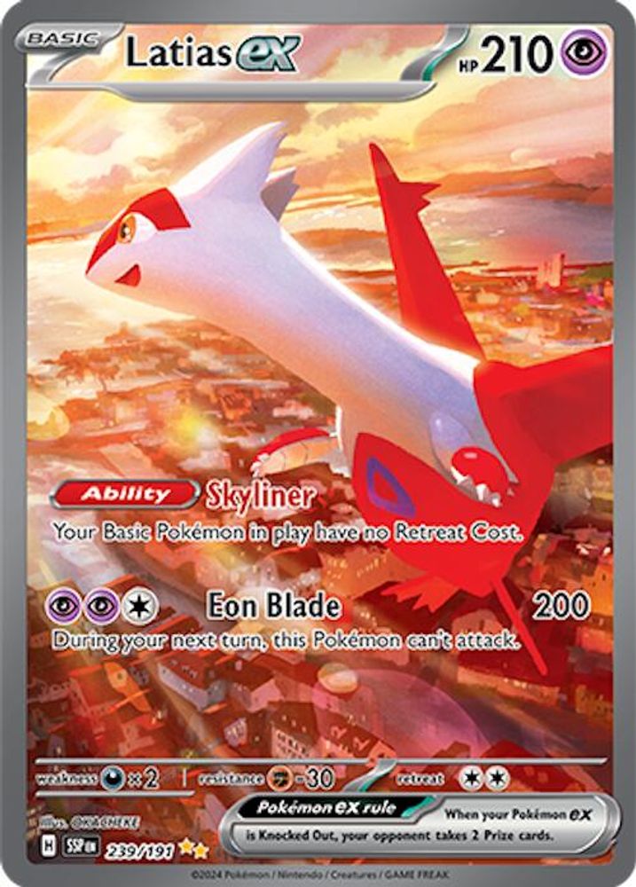 Latias ex - [  239/191 ] - Special Illustration Rare - Pokemon SV08 Surging Sparks