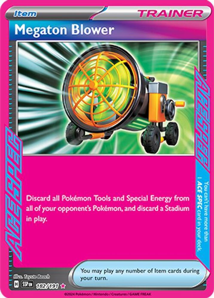 Megaton Blower - [  182/191 ] - ACE SPEC Rare - Pokemon SV08 Surging Sparks