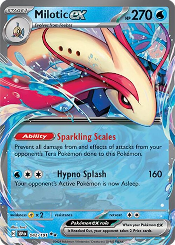 Milotic ex - [  042/191 ] - Double Rare - Pokemon SV08 Surging Sparks
