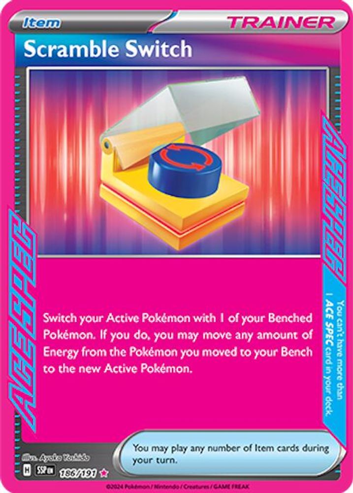 Scramble Switch - [  186/191 ] - ACE SPEC Rare - Pokemon SV08 Surging Sparks