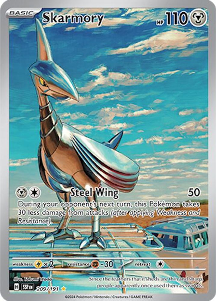 Skarmory - [  209/191 ] - Illustration Rare - Pokemon SV08 Surging Sparks