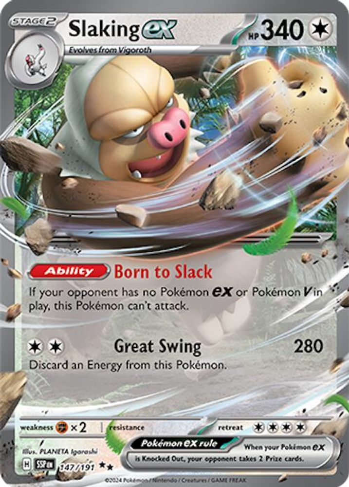 Slaking ex - [  147/191 ] - Double Rare - Pokemon SV08 Surging Sparks