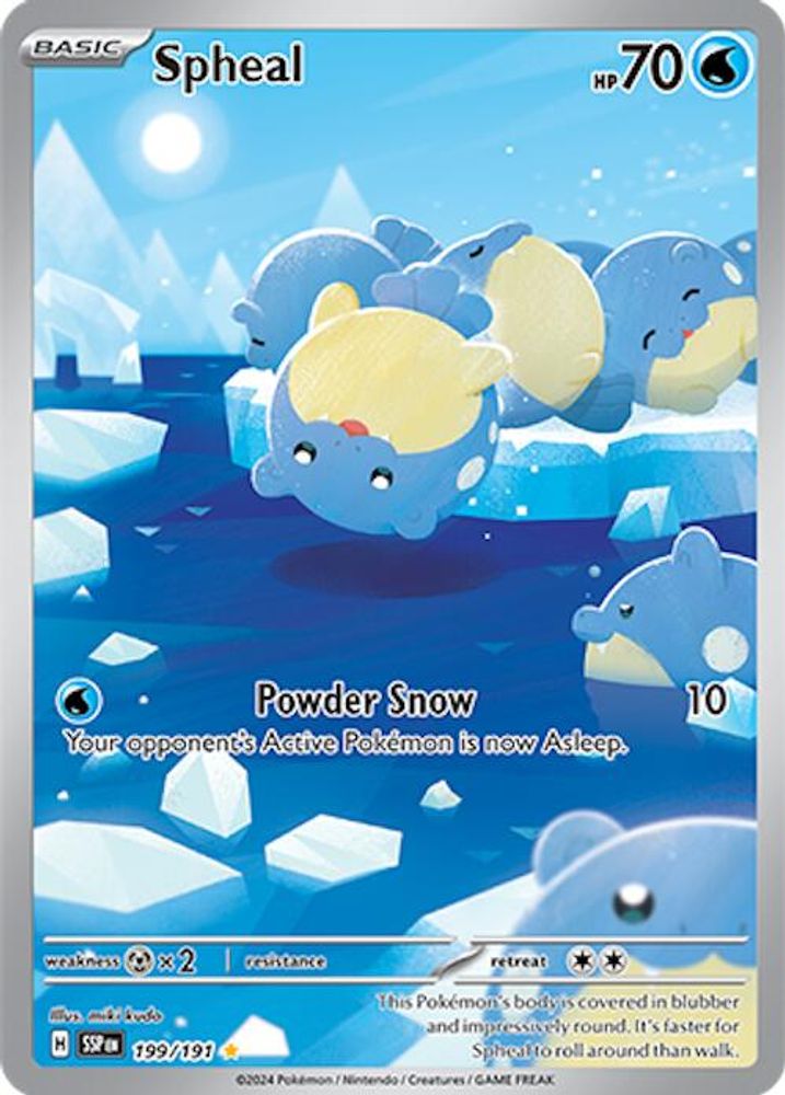 Spheal - [  199/191 ] - Illustration Rare - Pokemon SV08 Surging Sparks