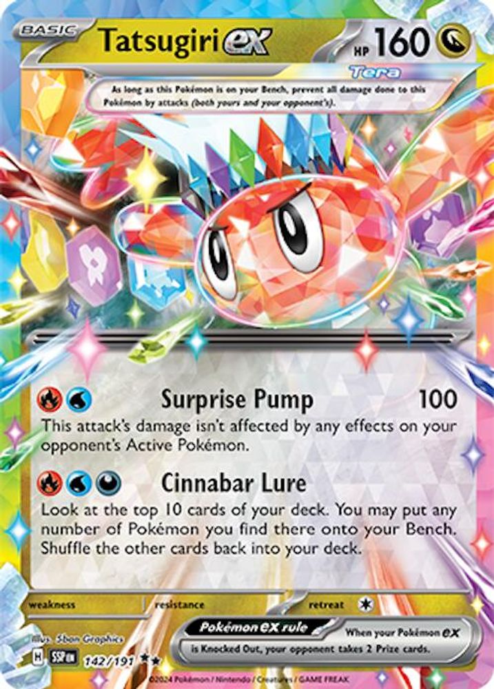 Tatsugiri ex - [  142/191 ] - Double Rare - Pokemon SV08 Surging Sparks